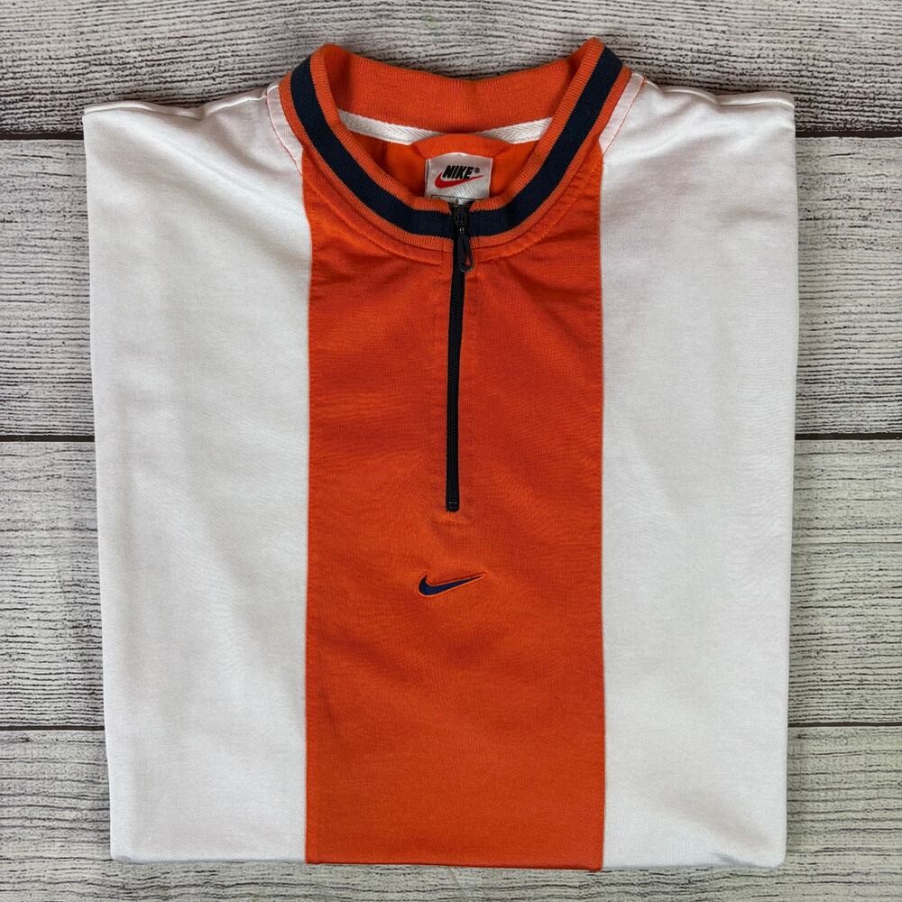 Vintage Nike White Tag Quarter Zip Pullover T-shirt